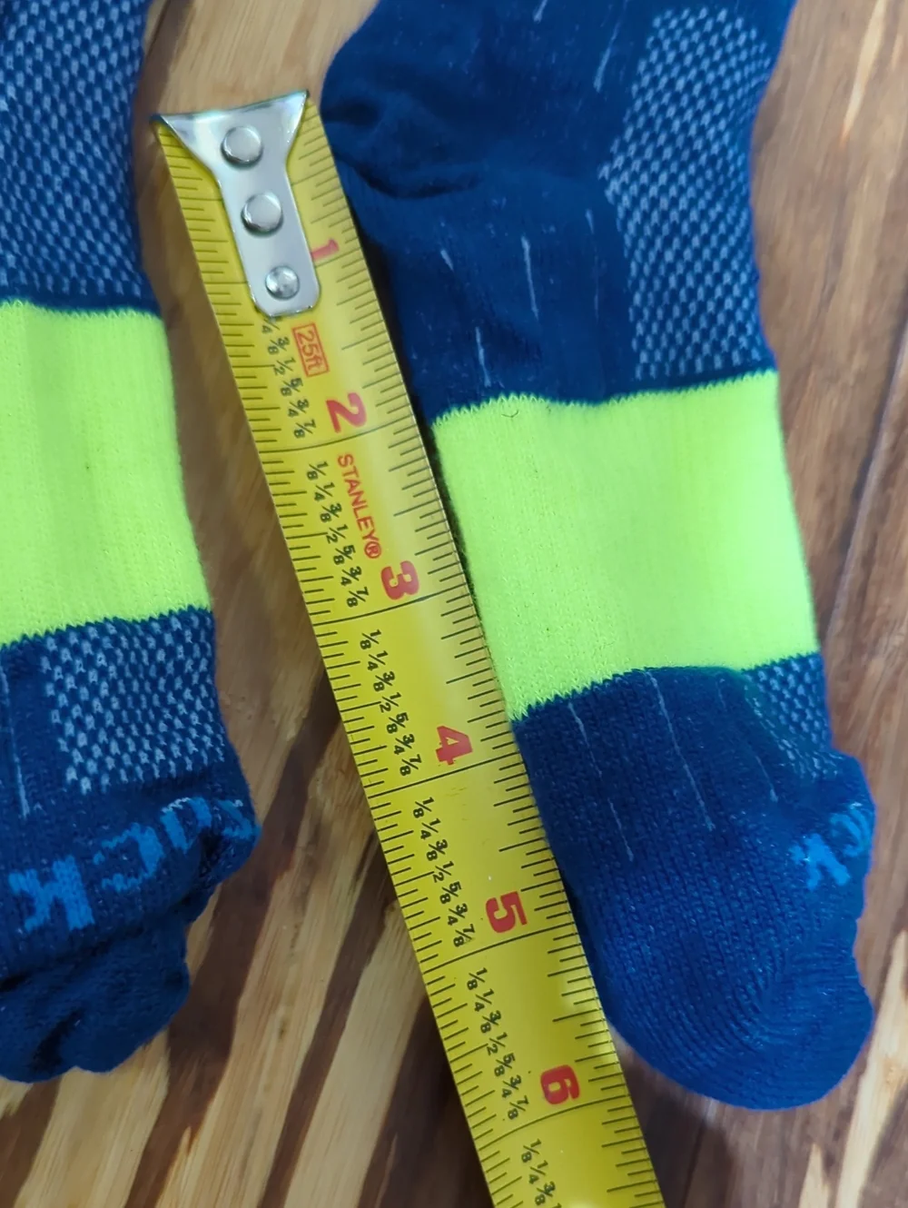 Kid's Performance Crew Socks - Neon Yellow & Blue (2 pair)